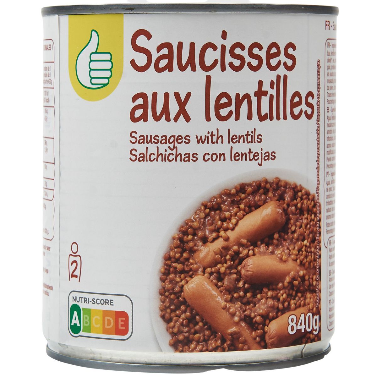SAUCISSES AUX LENTILLES