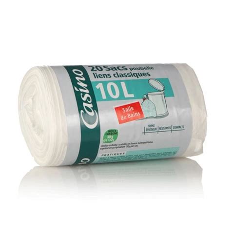 SACS  POUBELLE CLASSIQUE CASINO 10L