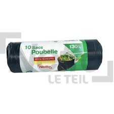 10 SACS POUBELLE LIENS CLASSIQUES NETTO 130L