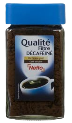 CAFÉ SOLUBLE DÉCAFÉINE NETTO 100 G