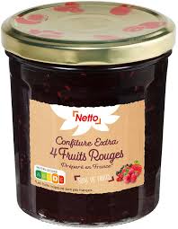 CONFITURE EXTRA DE 4 FRUITS ROUGE NETTO 370 G