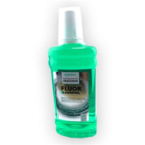 BAIN DE BOUCHE FRAÎCHEUR FLUOR MENTHOL CASINO 500 ML