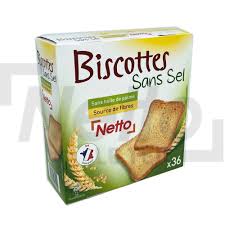BISCOTTES SANS SEL NETTO 300G