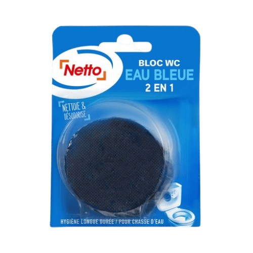 BLOC WC EAU BLEUE NETTOIE ET DESODORISE 70G NETTO