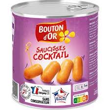 SAUCISSES COCKTAIL NATURE 400G BOUTON D'OR