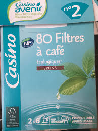 80 FILTRES A CAFE ECOLOGIQUES BRUNS CASINO N°2