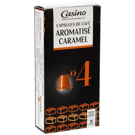 CAPSULE DE CAFE AROMATISE CARAMEL CASINO N4