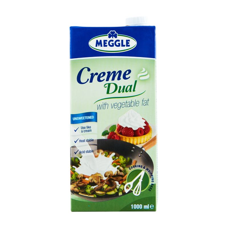 CREME DUAL UNSWEETENED 1000ML MEGGLE