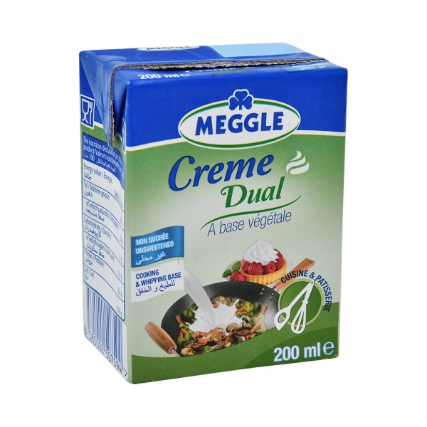 CREME DUAL  NON SUCREE 200ML MEGGLE