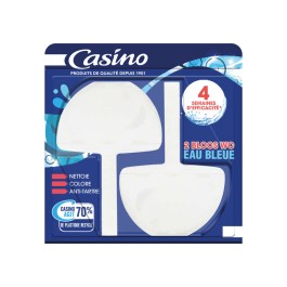 BLOCS WC EAU BLEUE 2*40G CASINO