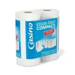 PAPIER ESSUIE-TOUT COMPACT *2 ROULEAUX CASINO