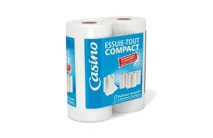 PAPIER ESSUIE-TOUT COMPACT *2 ROULEAUX CASINO