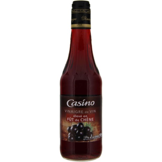 VINAIGRE DE VIN ELEVE EN FUT DE CHENE 50CL CASINO