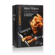 LES DELICIEUSES MINI FLUTES OLIVES NOIRES PUR BEURRE 65G CASINO DELICES