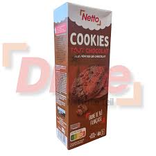 COOKIES TOUT CHOCOLAT AUX PEPITES DE CHOCOLAT NETTO 200G