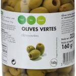 OLIVES VERTES DENOYAUTEES TOUS LES JOURS 160G