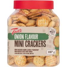 MINI CRACKERS SOUR CREAM & ONION DUKES 227 G