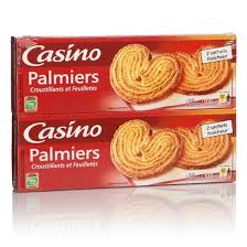 BISCUIT LES PALMIERS CROUSTILLANTS ET FEUILLETES CASINO100G