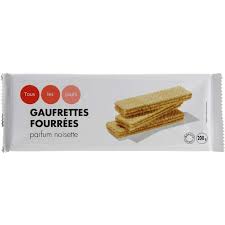GAUFRETTES FOURREES FOURRAGE A LA NOISETTE TLJ 200G