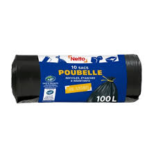 10 SACS POUBELLE RECYCLES NETTO 100L
