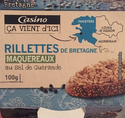 RILLETTES DE BRETAGNE MAQUEREAUX AU SEL CASINO 100G