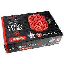 4 STEAKS HACHES PUR BOEUF COSINO 400G