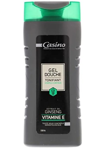 GEL DOUCHE TONIFIANT CORPS & CHEVEUX  CASINO 250 ML