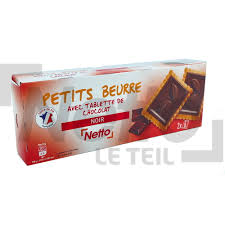 PETITS BEURRE TABLETTE - CHOCOLAT NOIR NETTO 150G