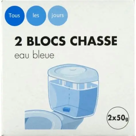EAU BLEU 2 BLOCS CHASSE TOUS LES JOURS
