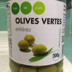 OLIVES VERTES ENTIERES TOUS LES JOURS 200G