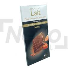 CHOCOLAT LAIT ECLATS DE CARAMEL & POINTE DE SEL NETTO 100G