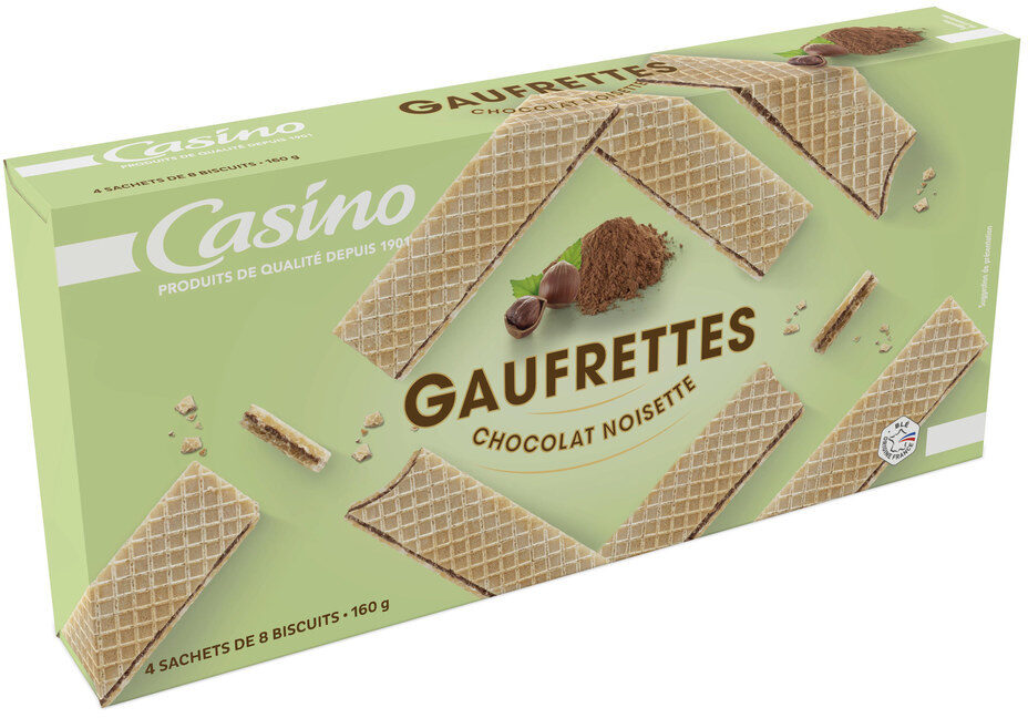 GAUFRETTES FOURREES FOURRAGE A LA NOISETTE 200G CASINO