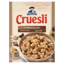 CRUESLI QUAKER 3CHOCOLATS 450G