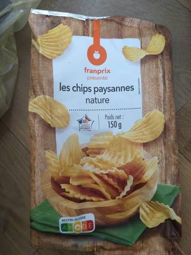 CHIPS PAYSANNES NATURE FRANPRIX  150G