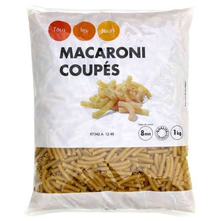 MACARONI COUPES TOUS LES JOURS 1KG