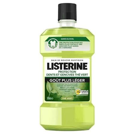 BAIN DE BOUCHE LISTERINE PROTECTION DENT ET GENCIVES THE VERT 500 ML
