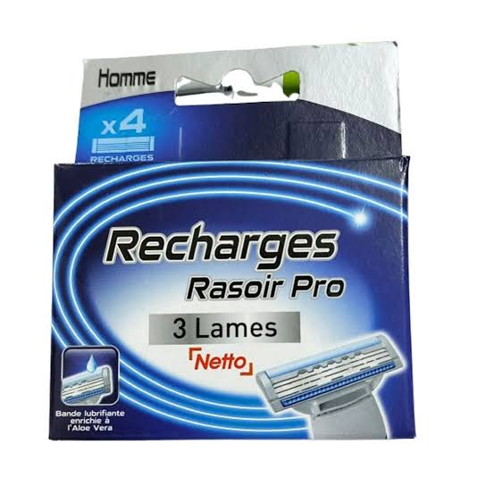 RECHARGES RASOIR PRO 3 LAMES NETTO