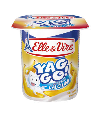 YAG GO CALCIUM BANANE ELLE & VIRE 125G