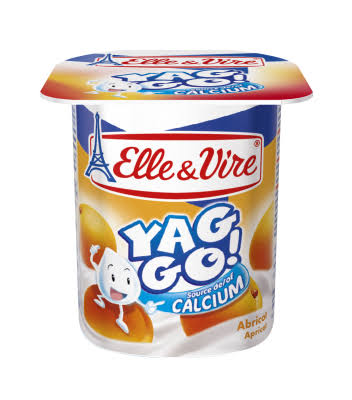 YAG GO CALCIUM ABRICOT ELLE & VIRE 115G