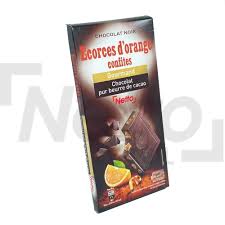 CHOCOLAT NOIR NETTO ECORCES D'ORANGES CONFITITES
