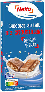 CHOCOLAT LAIT RIZ CROUSTILLANT NETTO 100G