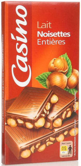 NOISETTES ENTIERRE AU LAIT CASINO 200 G