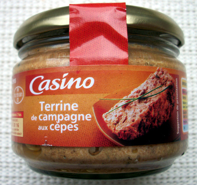 TERRINE DE CAMPAGNE AUX CEPES CASINO  180G