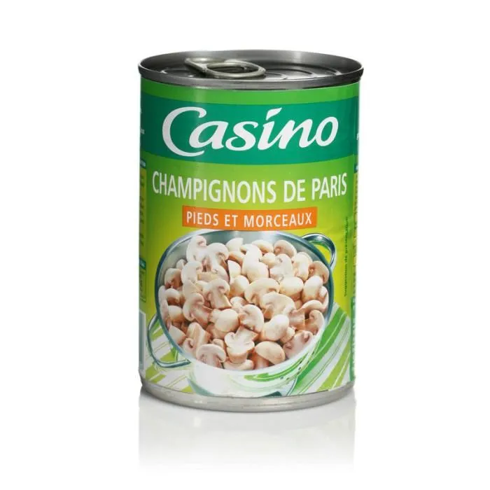 CHAMPIGNONS DE PARIS PIEDS ET MORCEAUX CASINO 400G