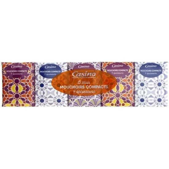 MOUCHOIRS COMPACTS CASINO