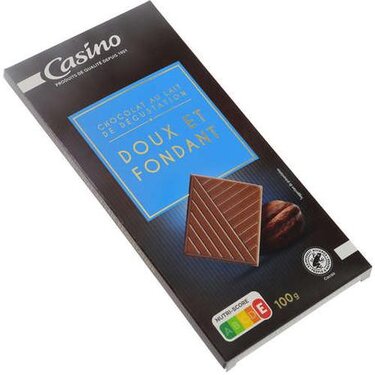CHOCOLAT DE DÉGUSTATION  DOUX ET FONDANT CASINO 100G
