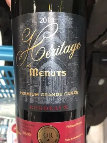 HERITAGE MENUTS CUIVEE PREMIUM BORDEAUX 2019