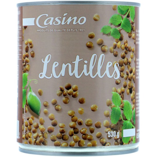 LENTILLES CASINO 530G
