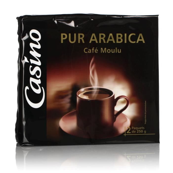 PUR ARABICA CAFE MOULU CASINO 250G