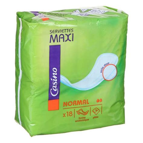 SERVIETTES MAXI NORMAL+ CASINO